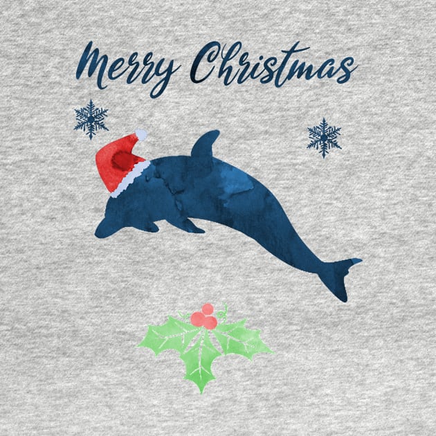 Christmas Dolphin Art by TheJollyMarten